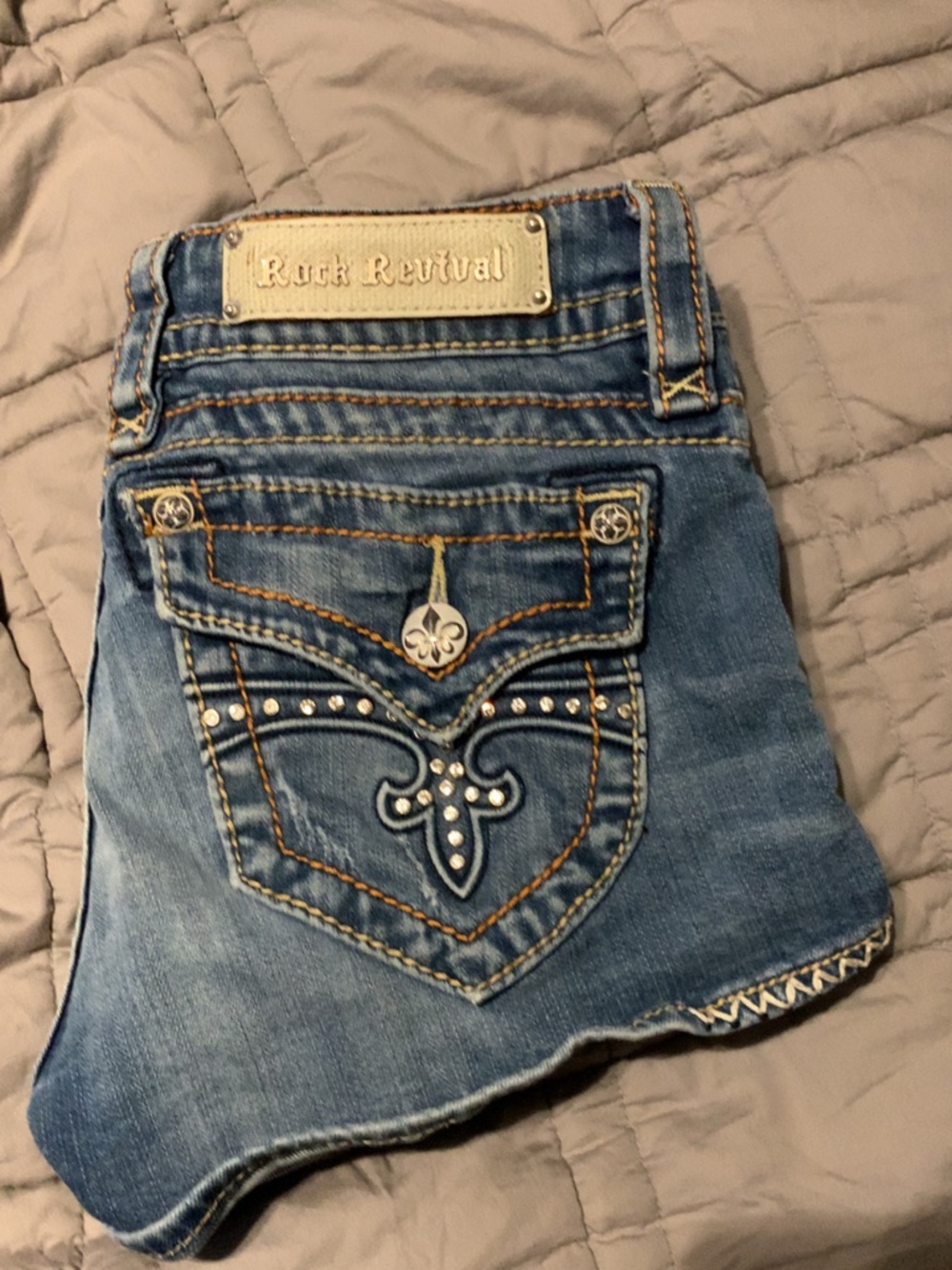 Rock Revival Medium Blue Embellished Bootcut Jeans